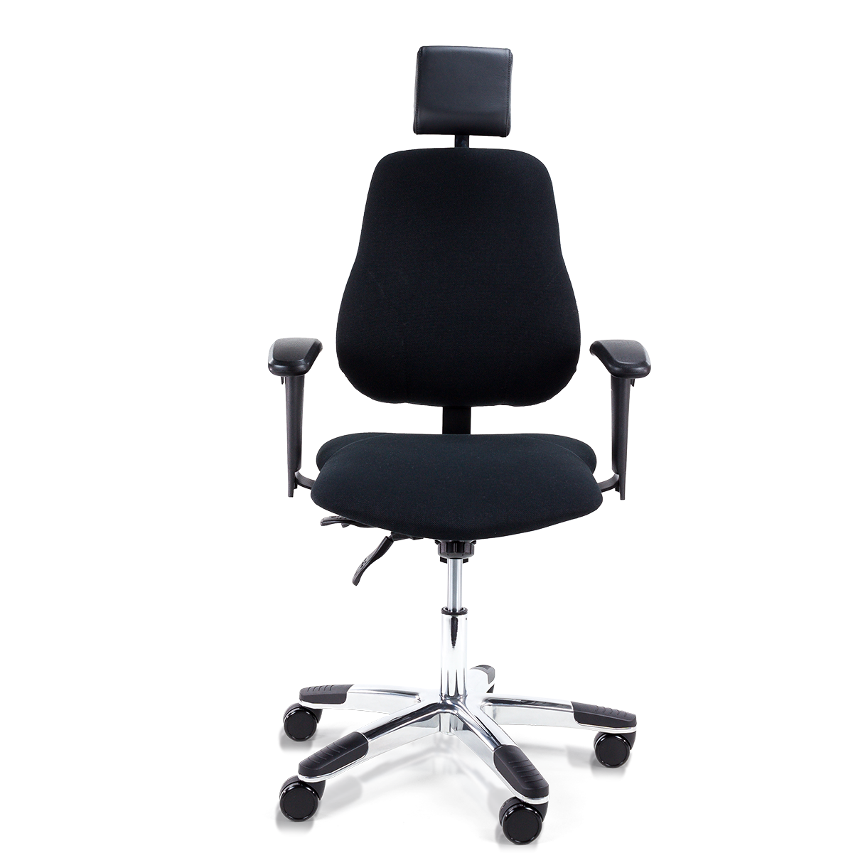 5000 Trevira Zwart Leren Hoofdsteun (3)