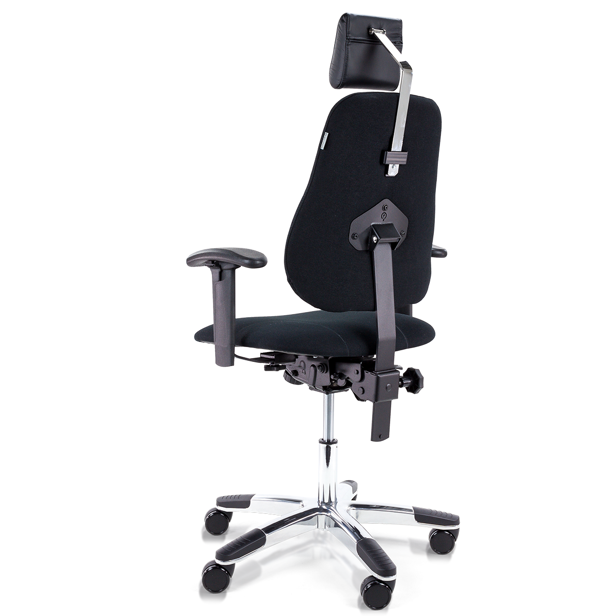 5000 Trevira Zwart Leren Hoofdsteun (4)