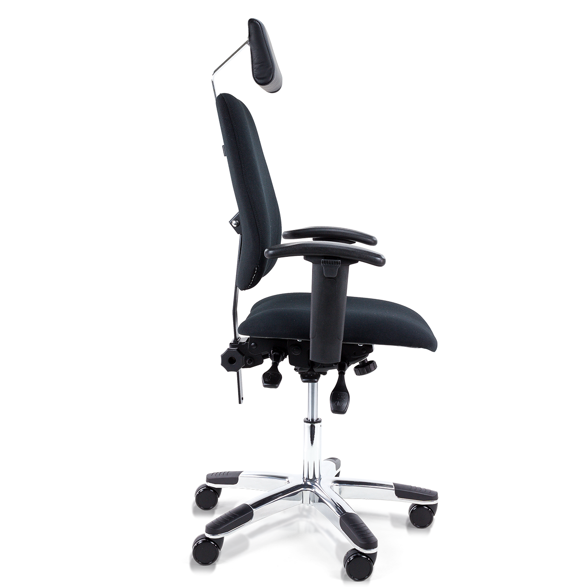 5000 Trevira Zwart Leren Hoofdsteun (2)