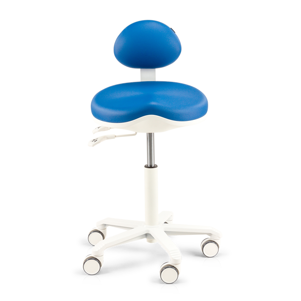 Score Apical Stamskin Capri Blue witte kruispoot van voren